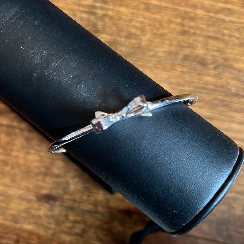 Kate Spade Silver Bow Bangle Bracelet